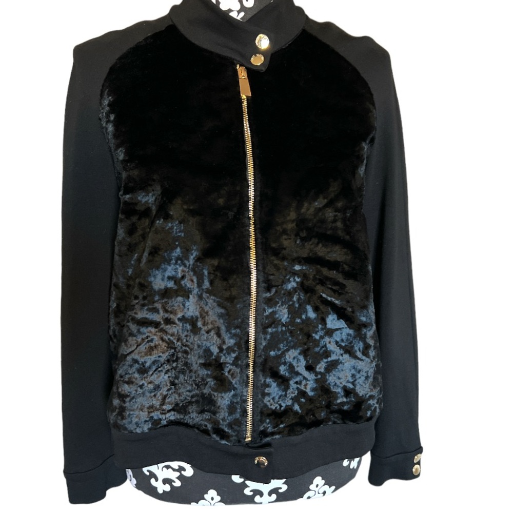 Vince Camuto ponte full zip ponte jacket gold hardware nwot